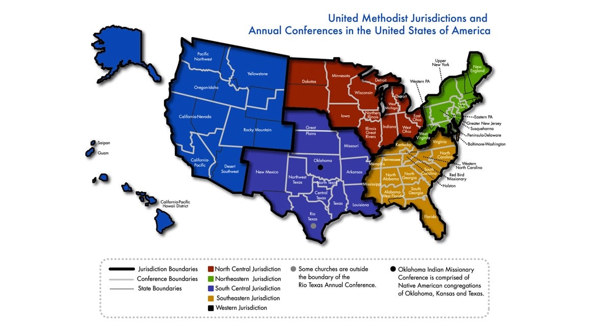UMC conference map