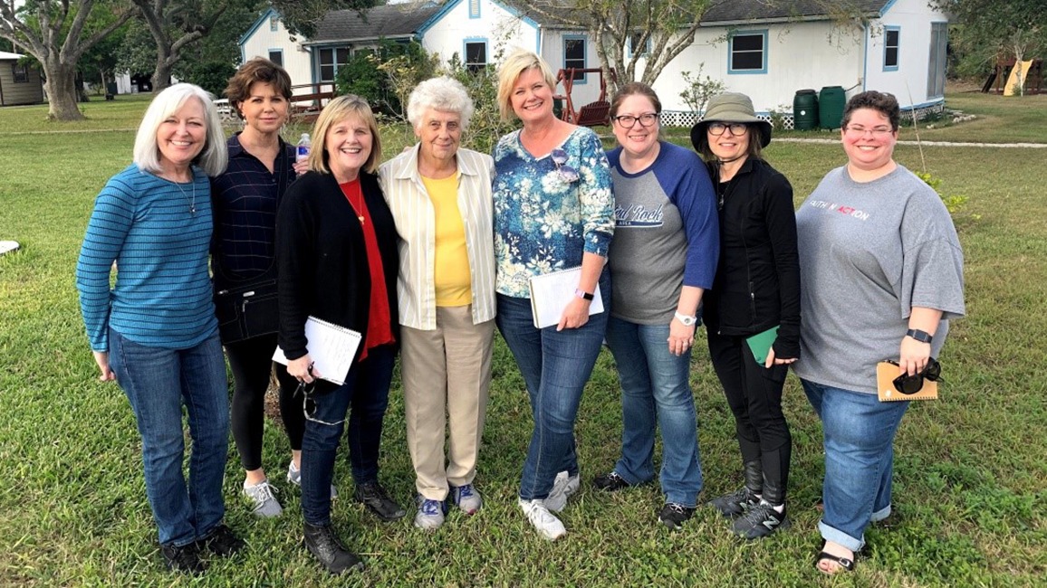 Patty Froehlich, Karen Reid, Betty Petkovsek, Sister Zita, Liz Applegate, Katy Gill, Jenifer Williams and Anneliese Griego.