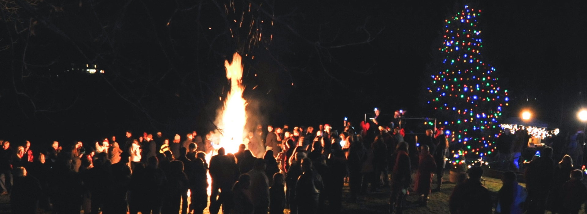 Christmas Tree at a Bonfire Service