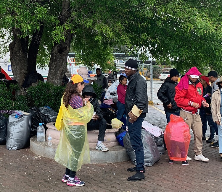 Migrants in Mexico waiting