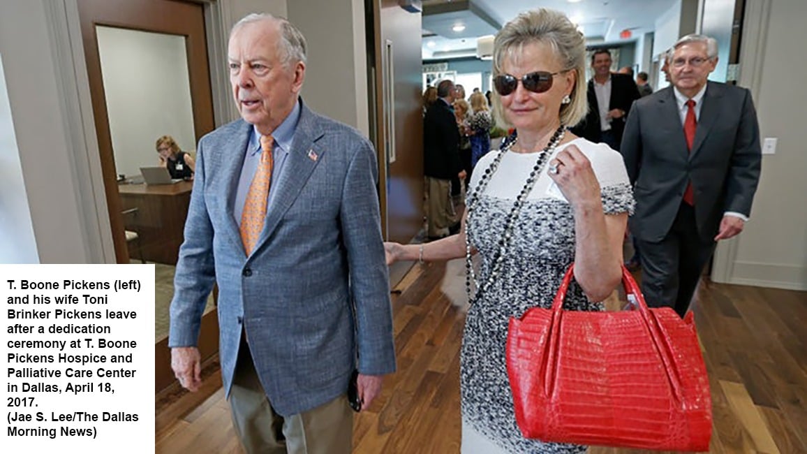 T. Boone Pickens and his wife 