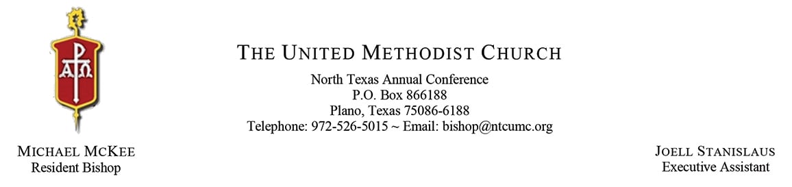 Bishop's letterhead