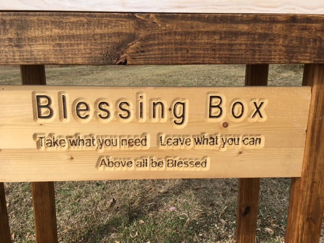 Blessing box sign