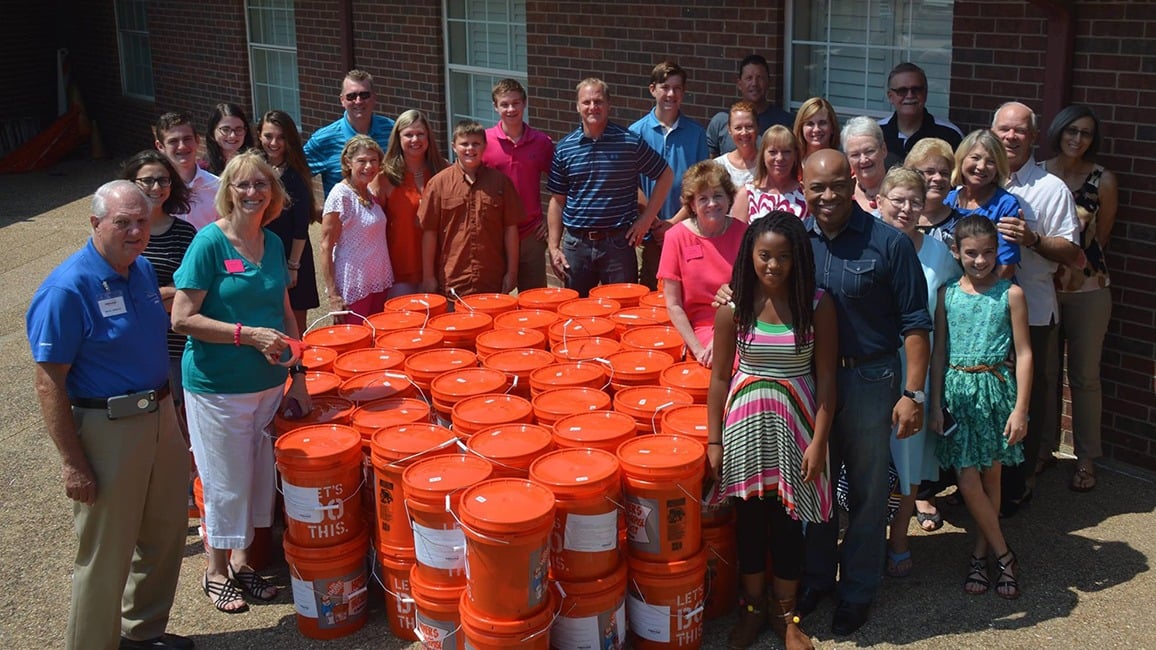 Fellowship UMC’s completed flood buckets