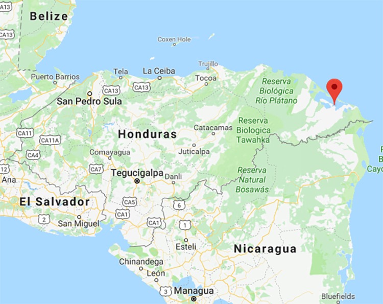 Map of Honduras