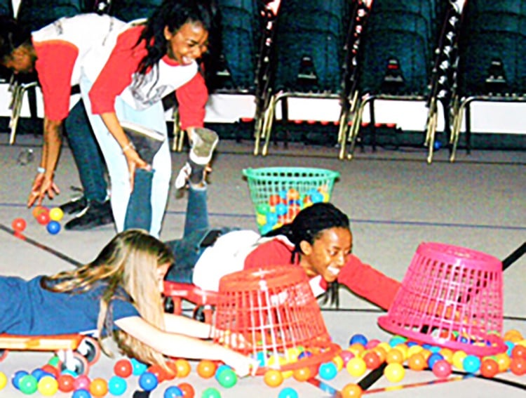 Kids playing Hungry Hungry Hippos