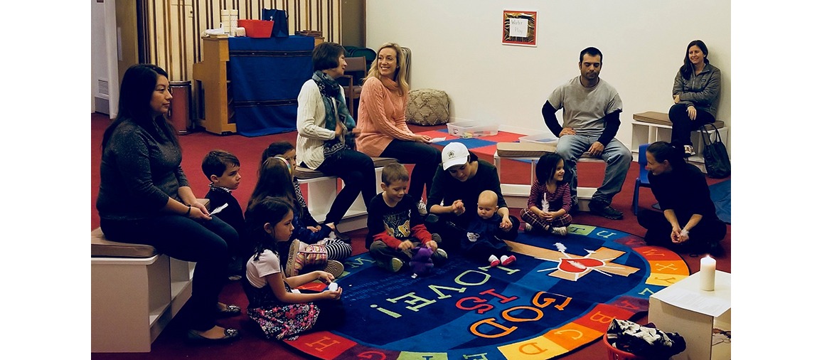 Kids and parents at Messy Church