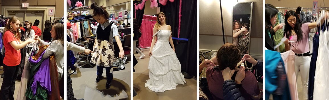 Prom closet dresses