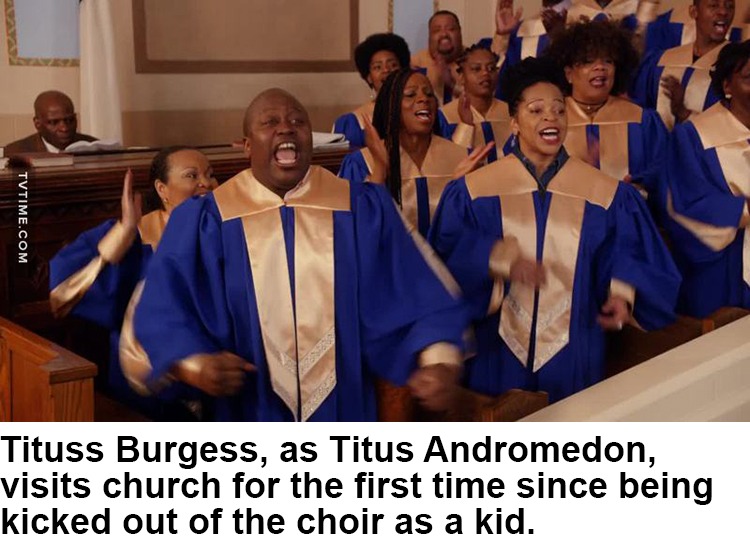 Titus singing with choir
